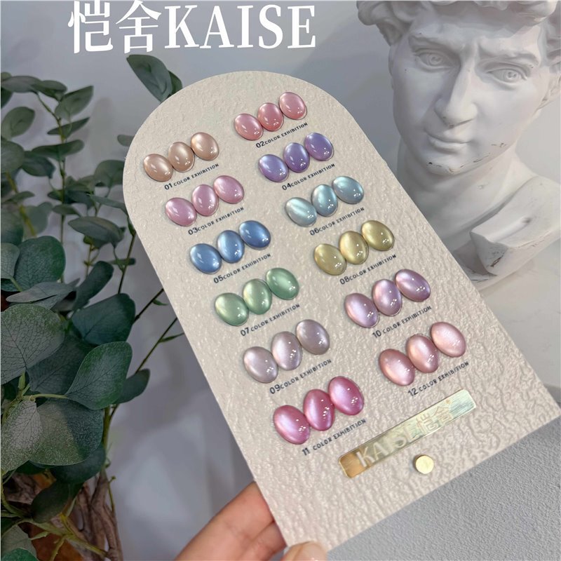 New Model from Beauty Expo [Shexia Kaishe 12-Color Painting Cat-Eye Nail Polish Set Popular for Nail Salons]