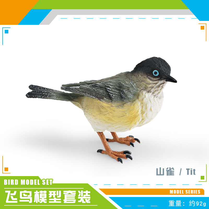 Simulación transfronteriza de aves modelo animal de pájaros flamencos, gorriones, papillones, juguetes de decoración estática