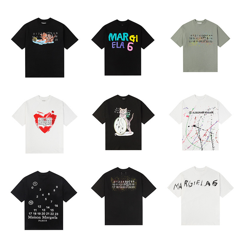 Cross-Border Exclusive Mm6 Margiela Classic Alphanumeric Print Casual Fashion Personalized Short-Sleeved T-Shirt for Men and Women Cross-Border Exclusive Mm6 Margiela Classic Alphanumeric Print Casual Fashion Personalized Short-Sleeved T-Shirt for Men and Women