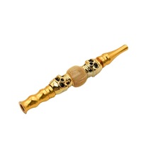 跨境爆款金色骷髅撘金色网球阿拉伯水烟皮管配件烟嘴HookahTips