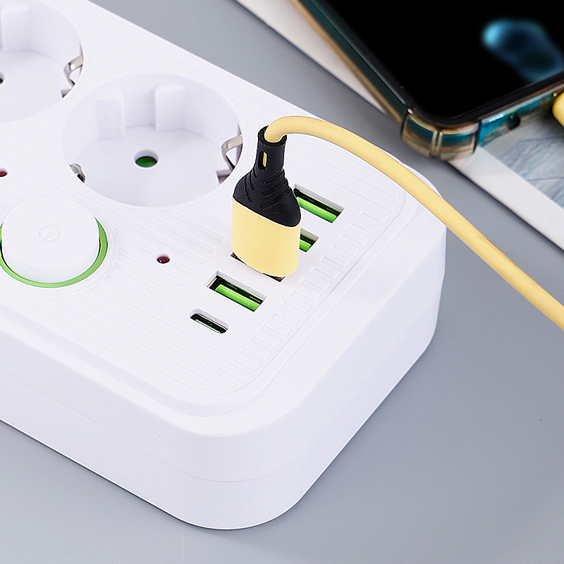 Cinturón protector para niños de seguridad alemán alemán alemán estándar europeo enchufe redondo USB-C enchufe de carga