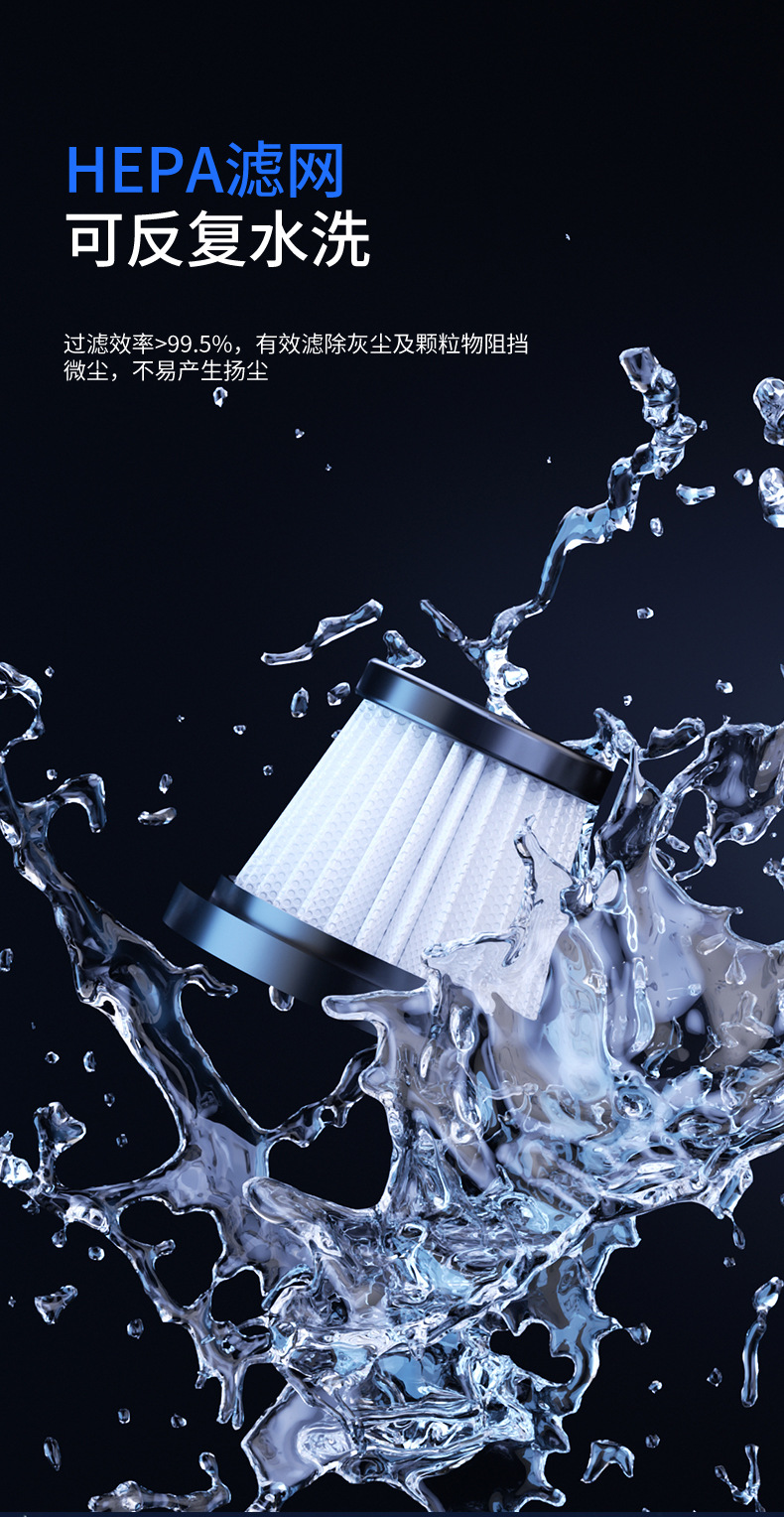 Car Vacuum Cleaner, Suction and Blowing Integrated Dual-Purpose Wireless Mini Vacuum Cleaner, Car Household Electric Dust Blower with Strong Suction