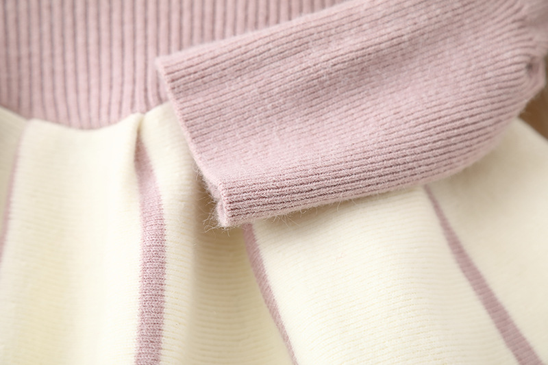 Mädchen wolle kinder pullover gestrickte lange kleid, herbst und winter bogen, süße prinzessin kleid mit einem kleinen duft_voghion.com