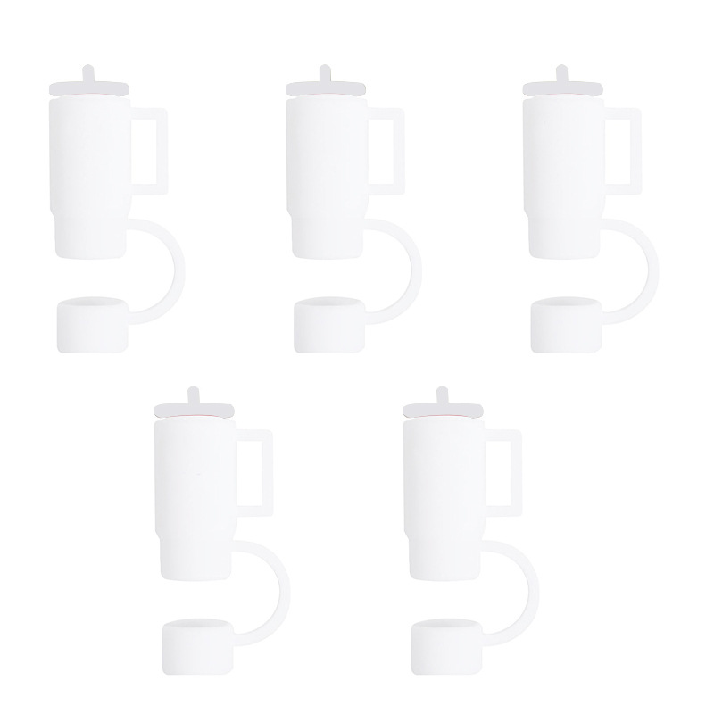 Tapa de pajita nueva transfronteriza, tapa de pajita de silicona, tapa de pajita de silicona impermeable y a prueba de polvo, regalo de LOGO personalizado