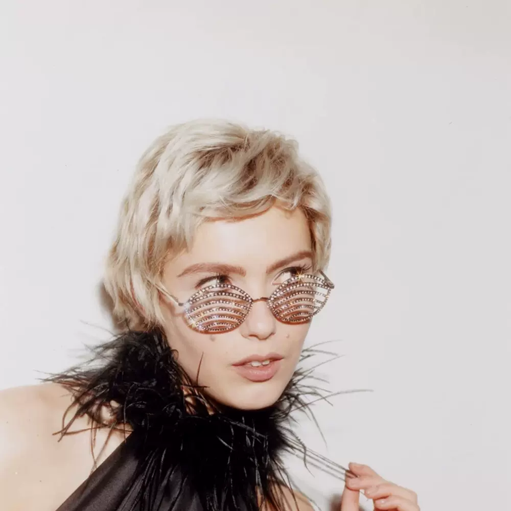 跨境热销几何形水钻眼镜框个性节日音乐节派对镜框glasses frames