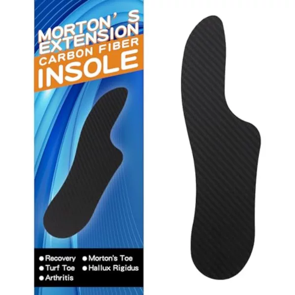 Morton's Extended Orthopedic Rigid Carbon Fiber Insoles Insert Morton's Toe Turf Toe Hallux Rigidus