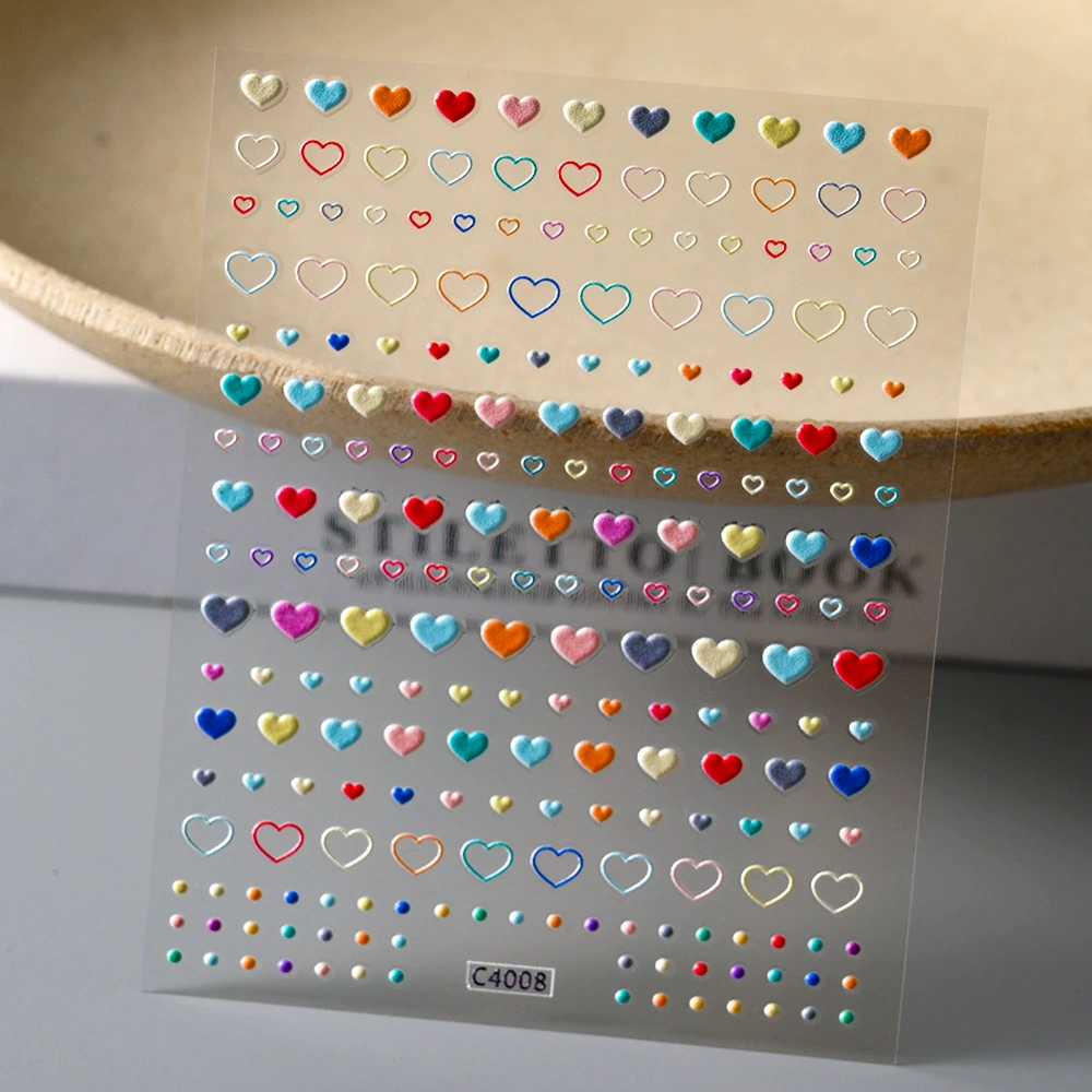 INS стиль рельеф 5D Девушка Дизайн ногтей Декоративная наклейка сладкий и милый Guofeng звезда Роза стереоскопическая наклейка для ногтей коллекция