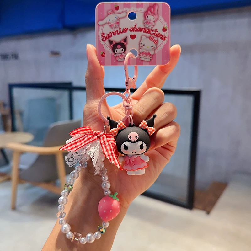 Плюшевый брелок Sanrio Hello Kitty, оригинал, мягкая подвеска 11×7.5 см, коллекционный талисман