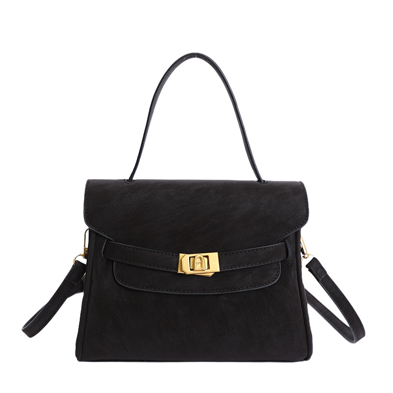 Cross-border retro mate bolso de mano 2025 nuevo estilo de moda bolso de hombro de alto nivel bolso de mujer Kelly