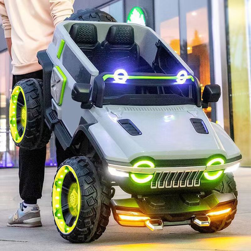Coche Eléctrico Todoterreno para Niños con Control Remoto, Plástico, Doble Tracción, para Exteriores
