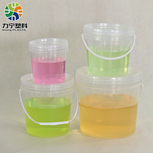 Lining wholesale pp food grade takeaway lobster packaging bucket jellyfish bucket 1L-20L sauce transparent plastic bucket small bucket
