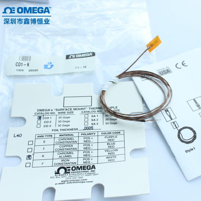 CO3-J CO1-K CO1-K-60 INCH-SMPW-M热电偶探头欧米伽快速热电偶