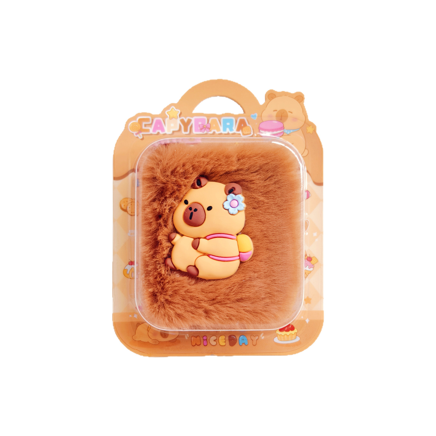 Bonita serie de dibujos animados suave fufu mini cuaderno de mano raboo pony bolly bolsillo de peluche cuaderno