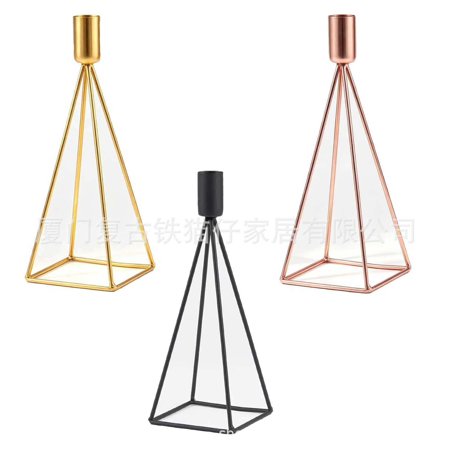 Candelabro de Mesa de Hierro Decorativo para Comedor