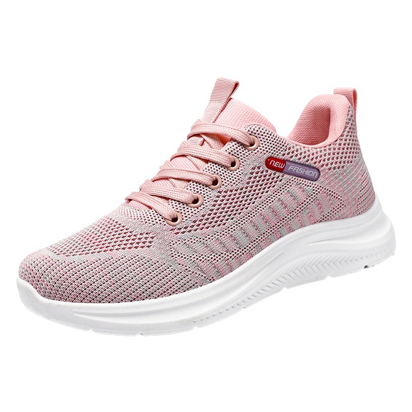 Zapatos casuales para mujer, zapatos de una sola pieza para dropshipping, zapatos de malla nuevos de primavera para mujer, zapatos versátiles, zapatos deportivos transpirables de tejido Flyknit