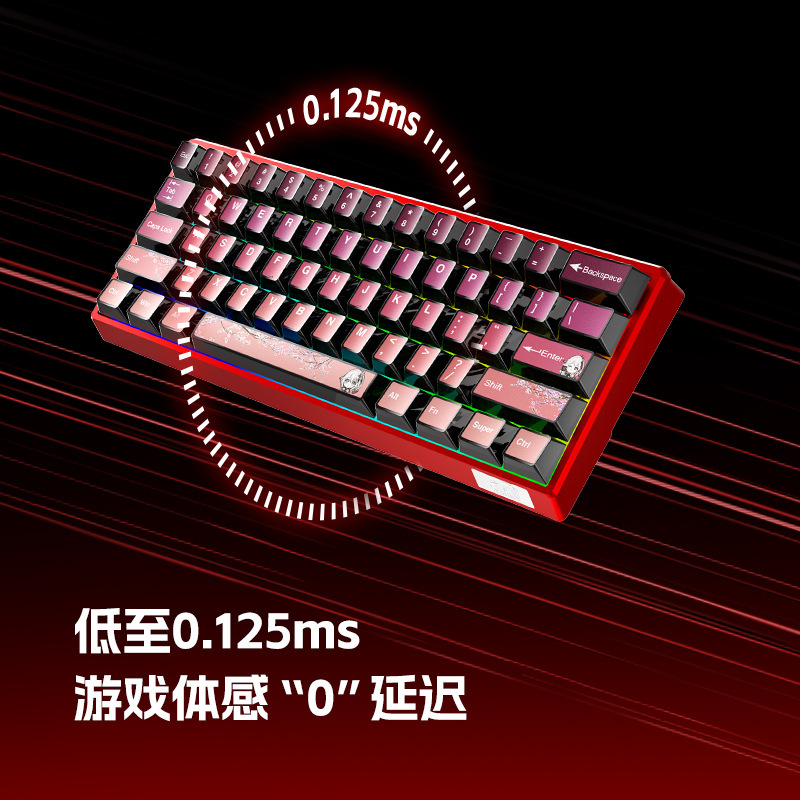 Wired mechanical keyboard electric competition magnetic axis game-grade keyboard aluminum alloy metal shell RGB backlight effect 61 keys