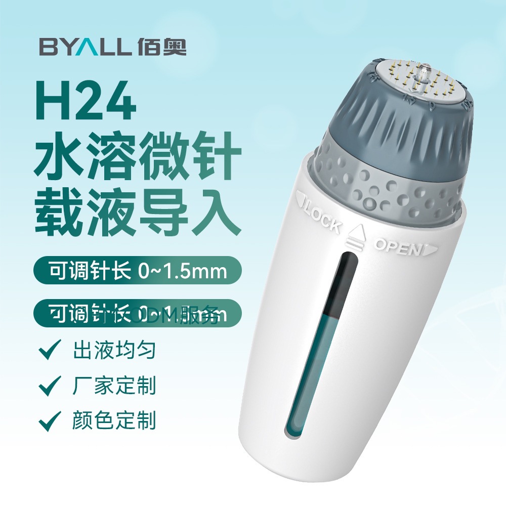 H24 Needle Stamp Microneedle Roller Water Light Needle Microneedle Local Liquid Loading Press to Release Liquid Mesoderm Shallow Introduction Instrument
