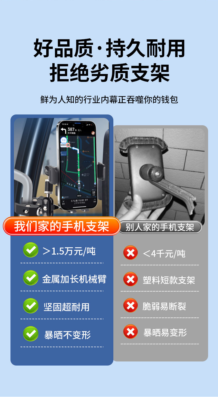 Special Mobile Phone Car Holder for Large Trucks and Excavators, Shock-Proof Car Navigation Crane, Heavy Truck, Oil Truck, Bus Frame