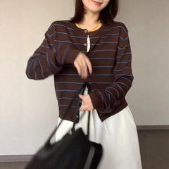 ATMOAOU“Bk柔砾”老钱风高级感针织衫外套女慵懒感显瘦RO风开衫