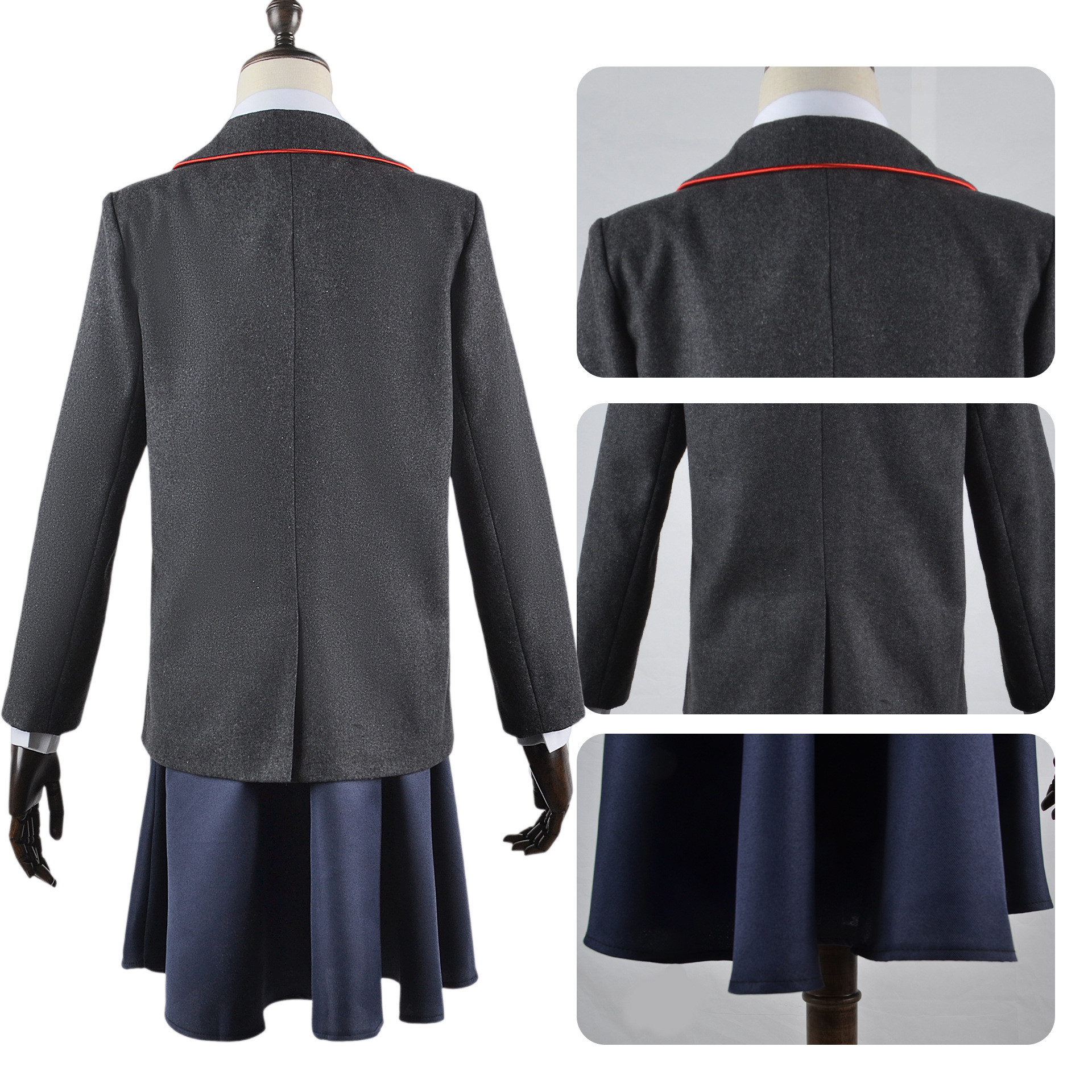 Disfraz de cosplay de Matilda de Beishui Trading, uniforme escolar gris, disfraz de cosplay de uniforme de película europeo y americano, ropa de cosplay para mujer