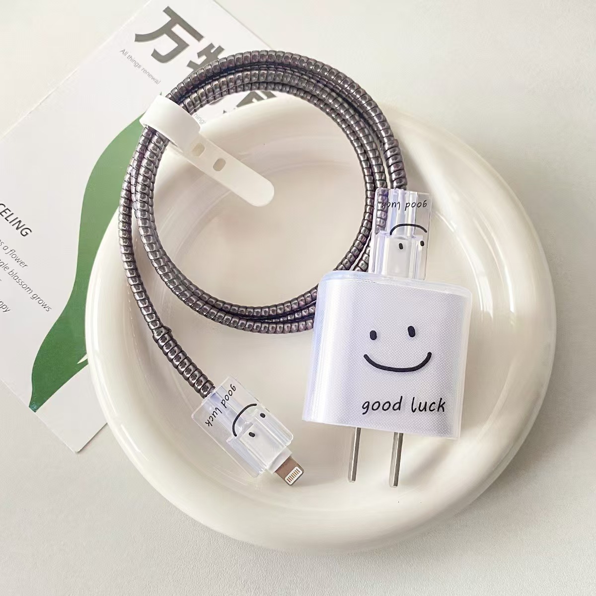 Para Apple 14 línea de datos cubierta protectora iPhone13 cargador cabezal 12promax bobinado estuche para iPad