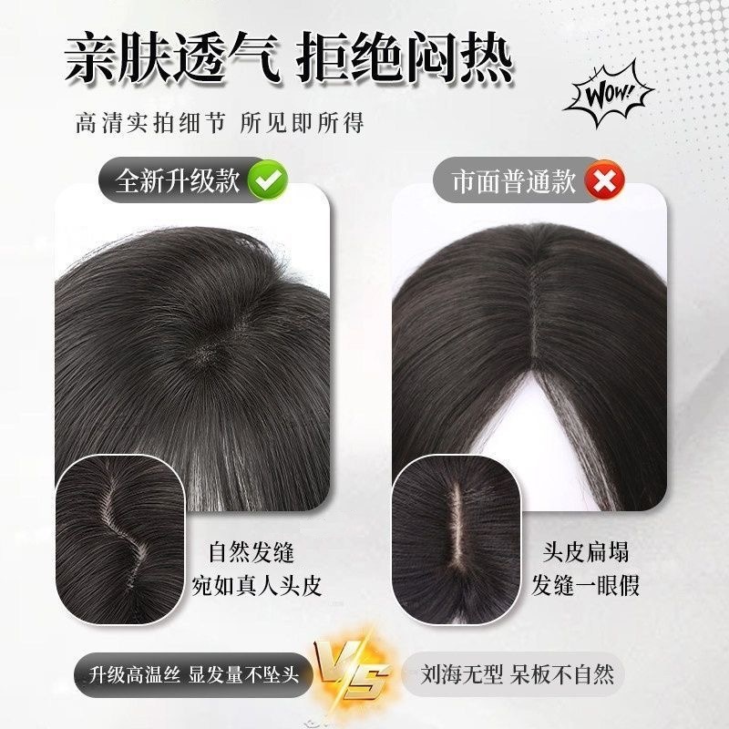 Koni ロングヘアウィッグ 女性用、75cm 前髪付きデイリーロリータスタイル、ブラックストレートロングウィッグ、フルヘッドキャップ