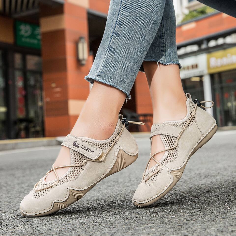Giày thể thao unisex cỡ lớn, giày sneaker lưới thoáng khí mùa hè, đế bằng — 5816 Xanh cát, 5816 màu cát