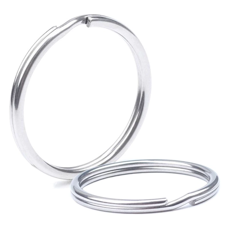 Прямые поставки с фабрики 304 кольцо для ключей из нержавеющей стали апертура железо никелированный брелок автомобильный брелок аксессуары DIY