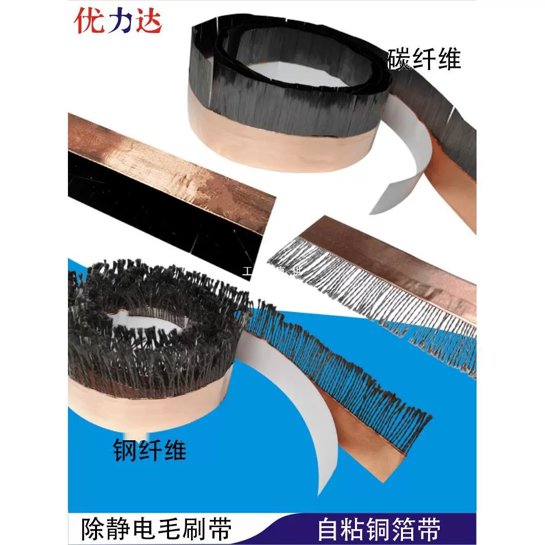 За исключением электростатической щетки с проводящей полоской щетки медная фольга с клейкой