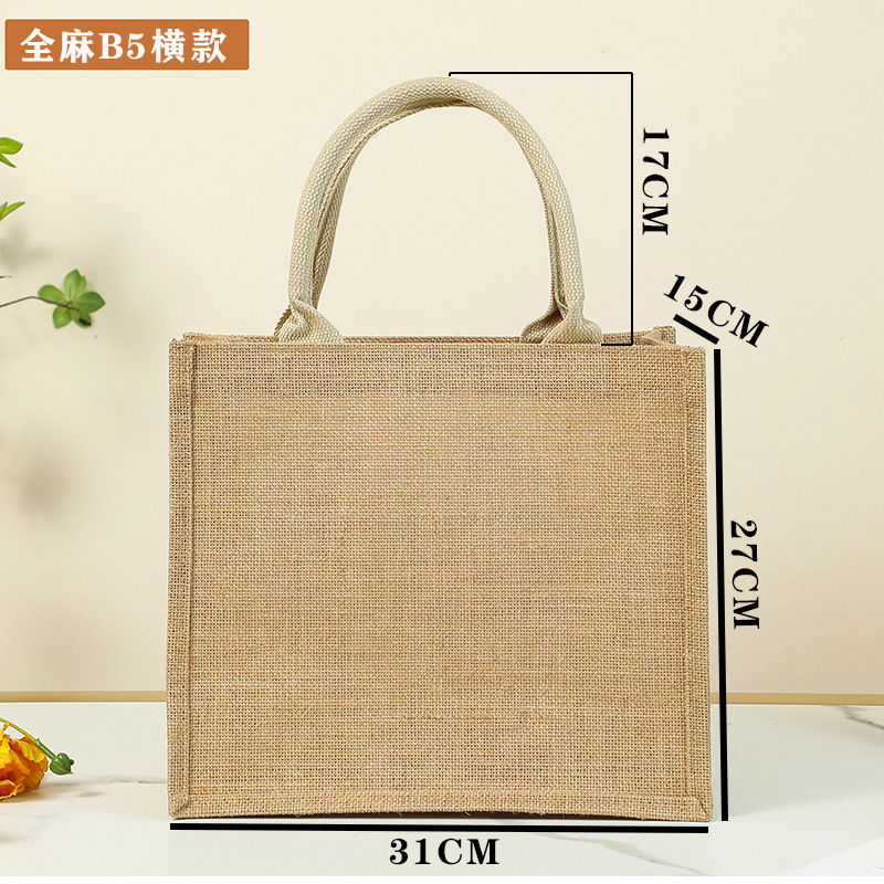 Bolsa de arpillera al por mayor bolsa de arpillera pintada a mano de Navidad bolsa de arpillera en blanco bolsa de yute MUJI