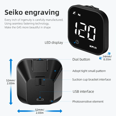 high-definition compass, over-speed alarm — Vehicle HUD