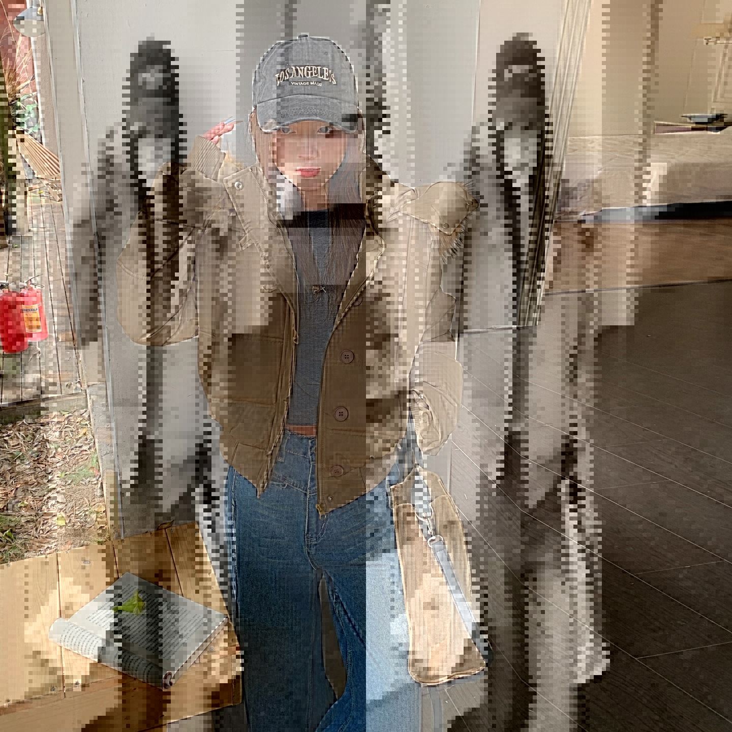 Coreano desmontable sombrero abrigo de algodón de cuello de lana mujer 2025 invierno nuevo abrigo de algodón corto suelto y delgado image 8