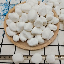 庭院白石子鱼缸造景砾石颗粒室内装饰园艺铺面抛光鹅卵石园林铺地