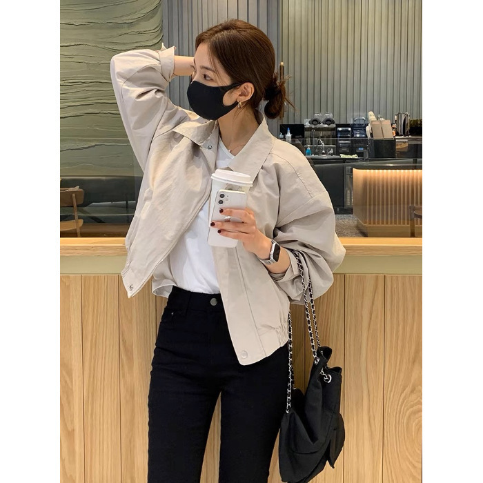 小个子风衣薄外套女春秋季新款韩版显瘦夹克工装外穿休闲女士外衣|undefined