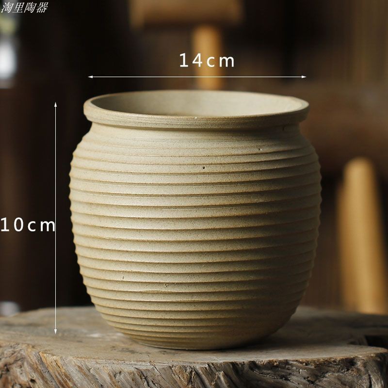 セラミック植木鉢景徳鎮大型無地焼花ポット多肉植物手作り粘土ポットレトロ植木鉢セラミックガーデニング見栄えの良い|undefined
