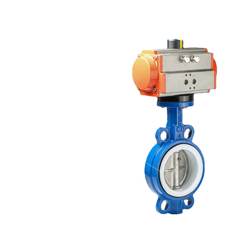 D671X-16AT型气动不锈钢四氟对夹式蝶阀DN4 50 65 80 125 100 150