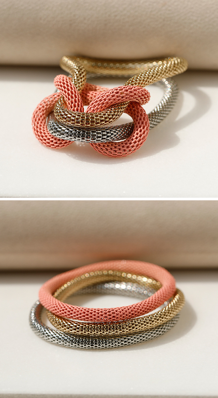 1 Piece Quantity Holiday, Daily Occasion Metal, Iron Material Simple Style Geometric Multicolor Snake Metal Iron Bangles Wholesale