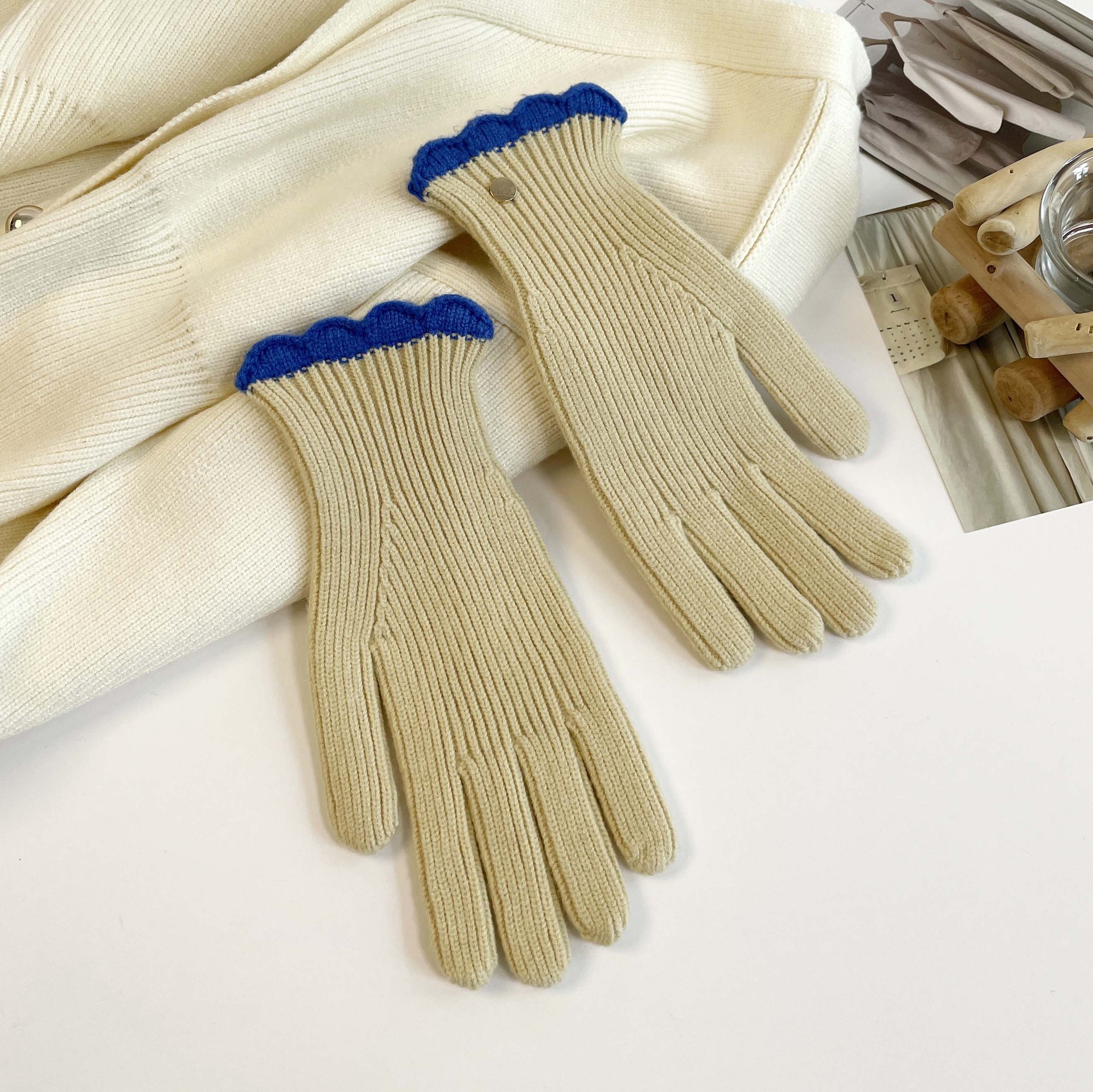 Gestrickte Handschuhe Für Damen Warme Winter-wollhandschuhe_voghion.com