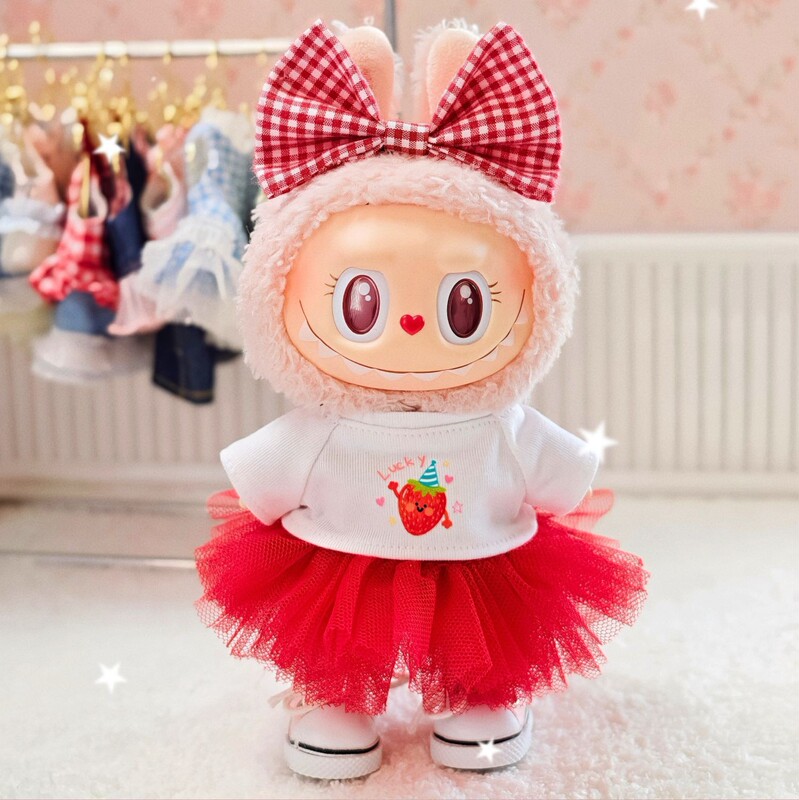 一二三代钥匙扣Labubu衣服挂件拉布布娃衣暗夜小恶魔圣诞万圣节萌|undefined