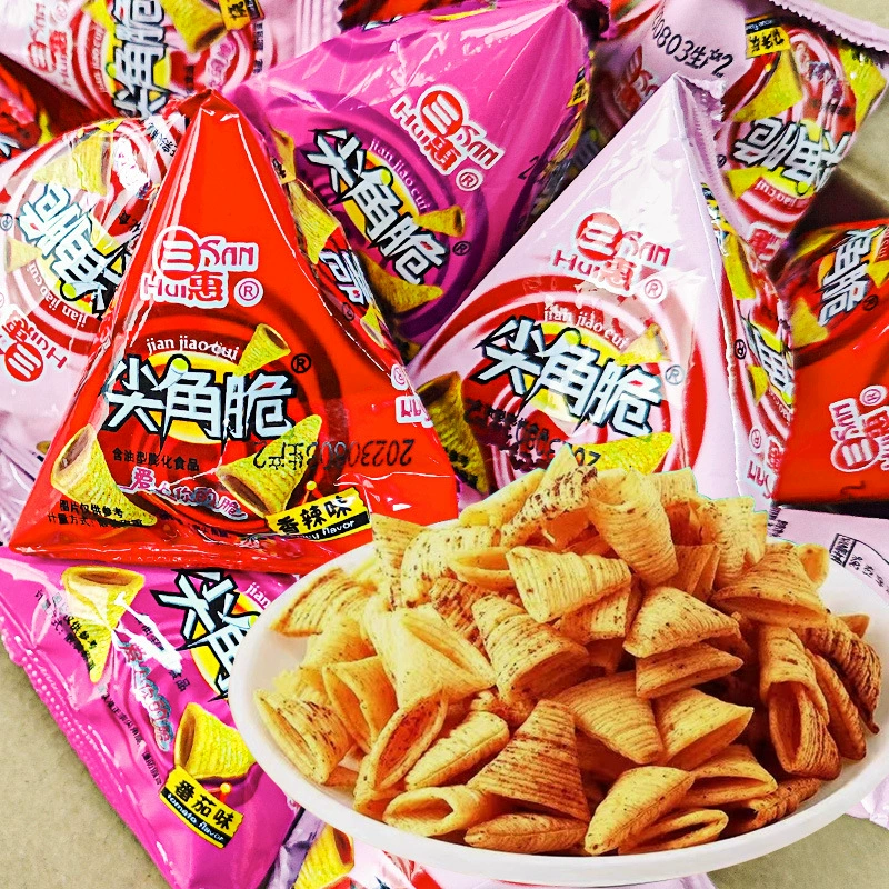 Sanhui хрустящий томатный вкус объемная досуг закуски офис Доставка еды оптом в мешках закуски Рог хрустящий