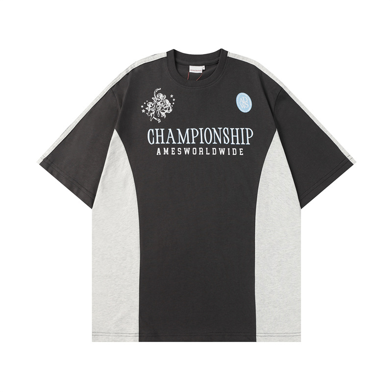 Maglietta casual in stile jersey a maniche corte Ames Xu Minghao, stile americano, per coppie_voghion.com