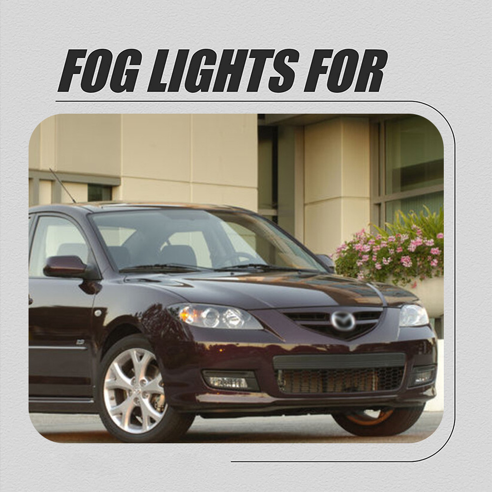 Aplicable a 10 11 12 años Mazda 3 conjunto de luces de niebla delanteras viejas luces de viaje diurno M3 luces de parachoques delanteras