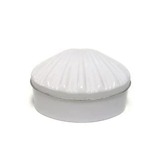 纯白色贝壳造型饰品收纳铁盒 女士胸针项链包装造型金属盒