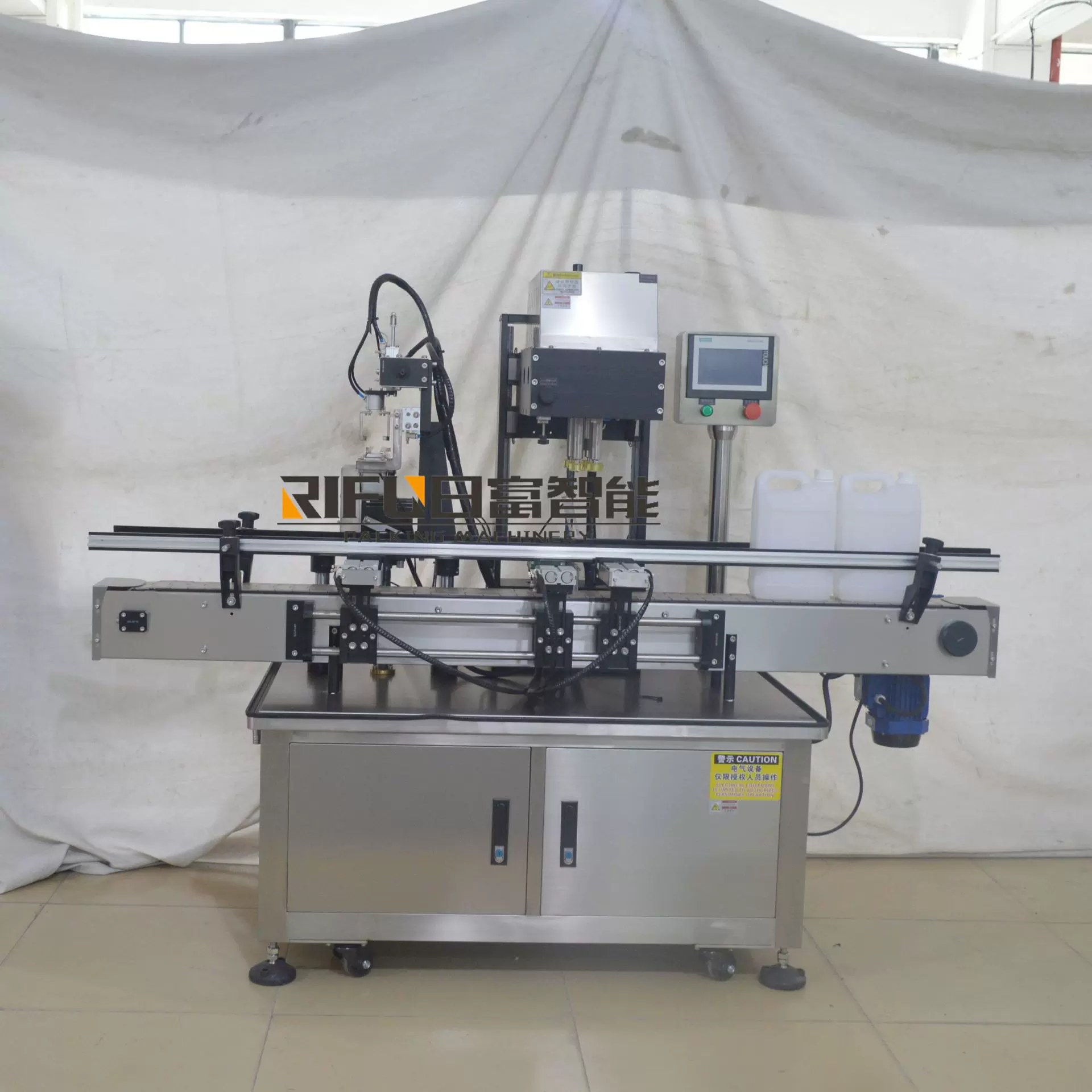 大桶自动上盖旋盖机 食用油拧盖机 机油化工桶旋盖设备