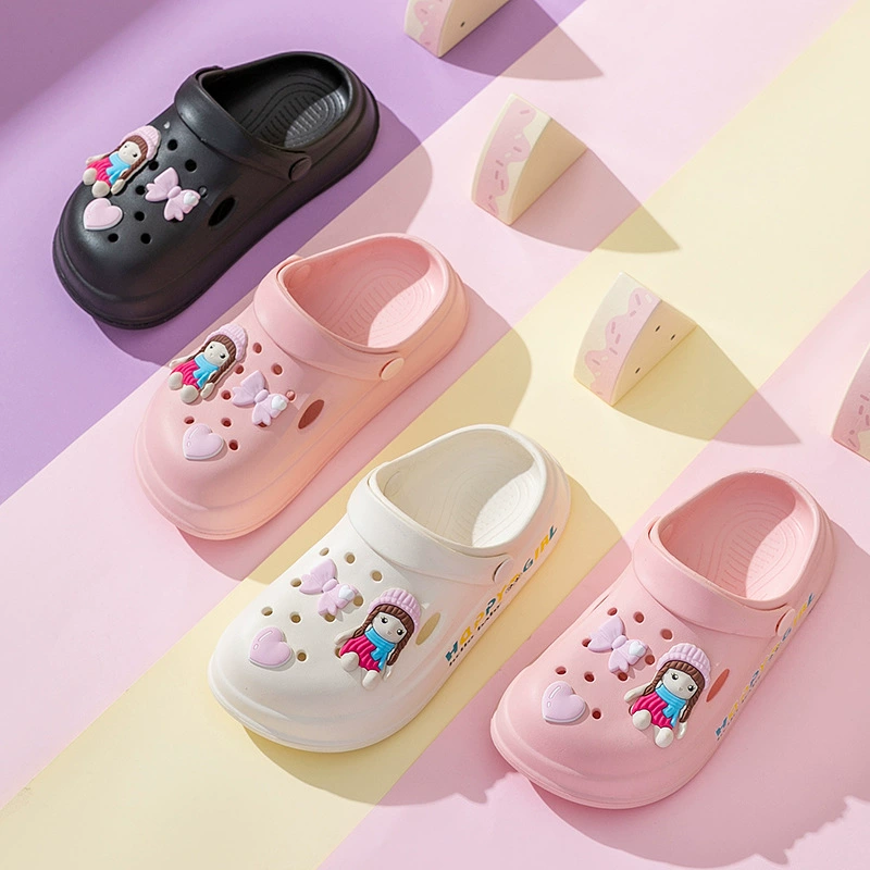 2024 весной и летом мягкая толстая подошва детская пещерная обувь нескользящая и износостойкая наружная одежда детские сандалии eva детские тапочки