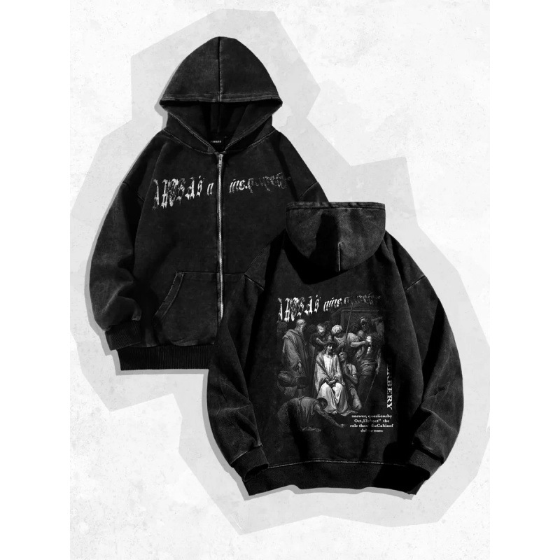 In-Stock Zipper Jacket Women's Hooded Sweatshirt Fleece Pullover Cardigan Foreign Trade