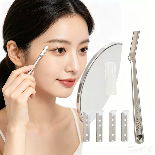 Folding Eyebrow Razor for Women, Eyebrow Razor Blades, Replacement Eyebrow Blades, Hair Removal Razor