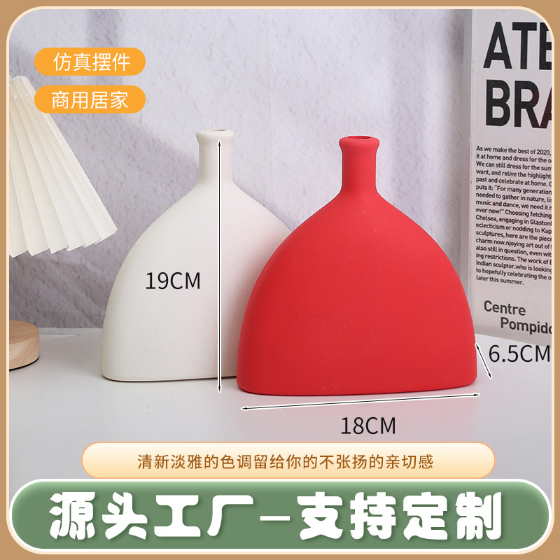 Manufacturer Custom-Made Plastic Fan-Shaped Vase for Flower Arrangement, Fortune Fruit Decoration, Wedding Celebration, Chinese-Style Wedding Room Decoration, Living Room, New Chinese Style