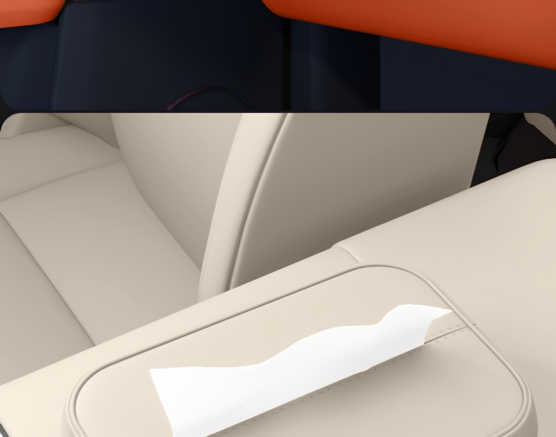 Suitable for the AITO M6 tissue box, 26 new model car armrest box, hanging tissue pack, seat back interior tissue box