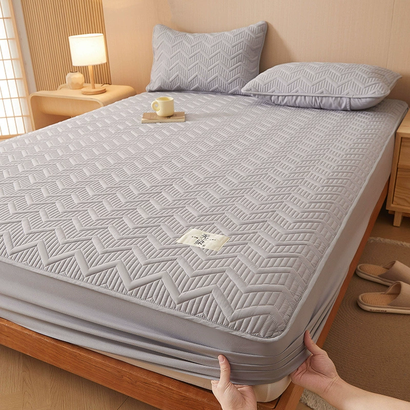Quilted sheet, bedspread, mattress, protective cover, set, 3 piece set
